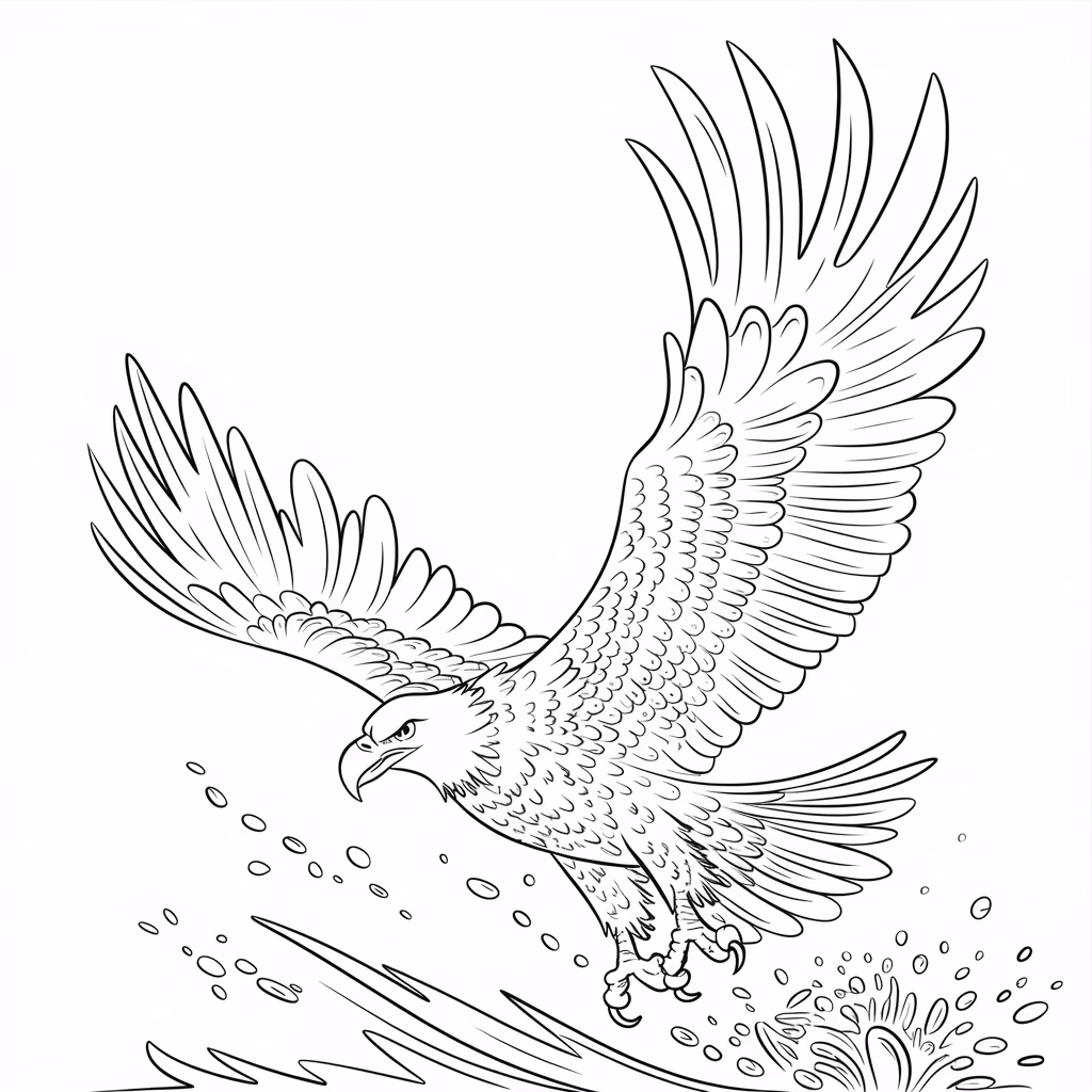Aguia para colorir — desenho para imprimir