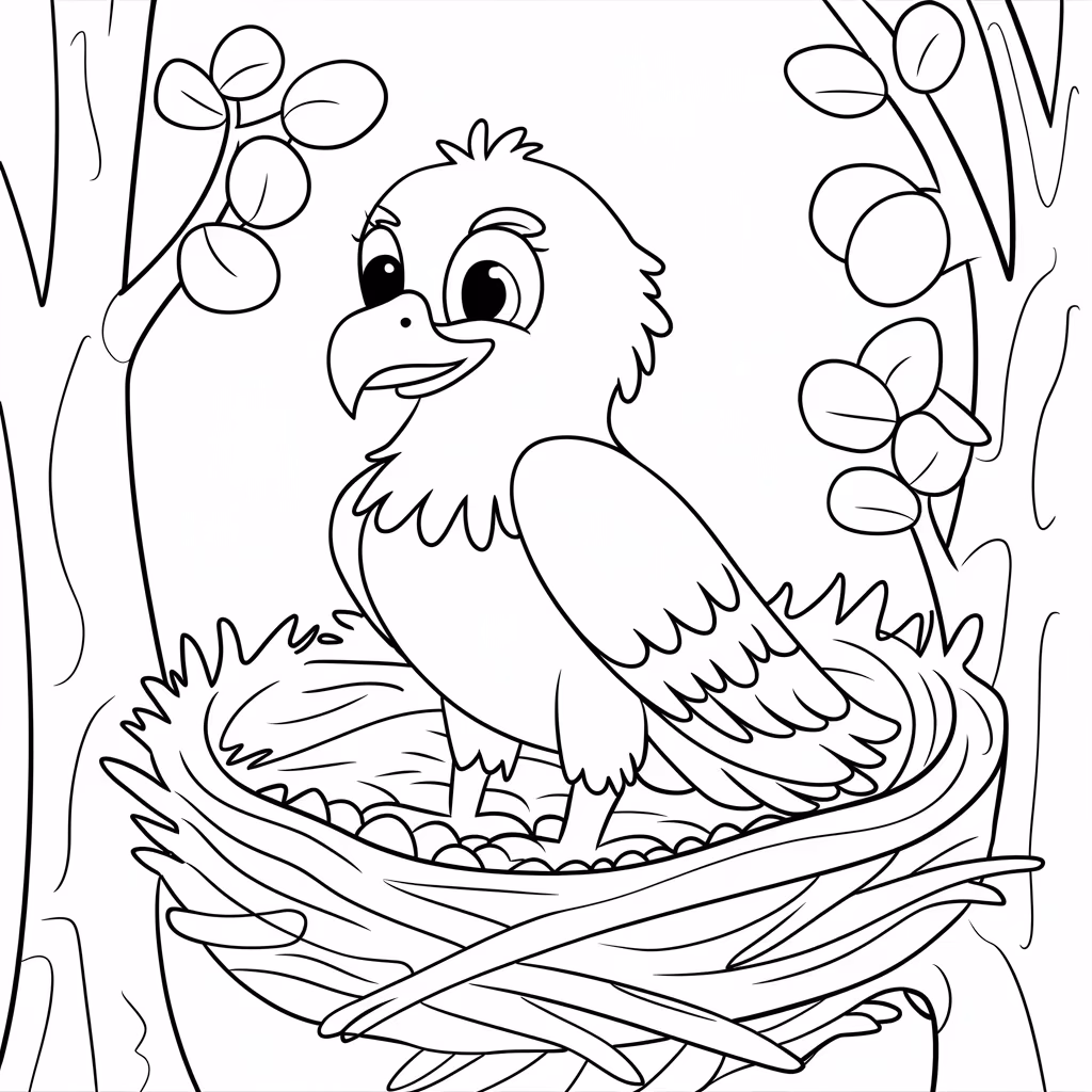 Aguia para colorir — desenho para imprimir