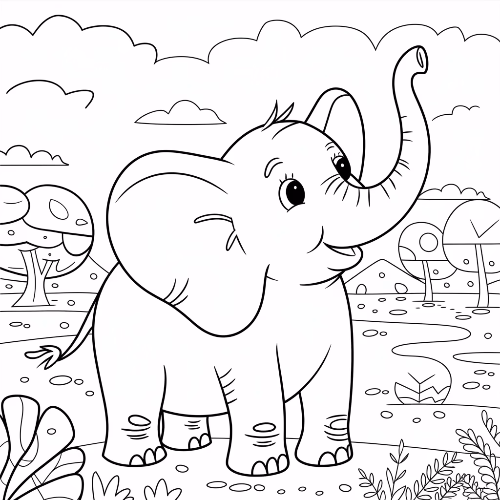 Animais para colorir — desenho para imprimir