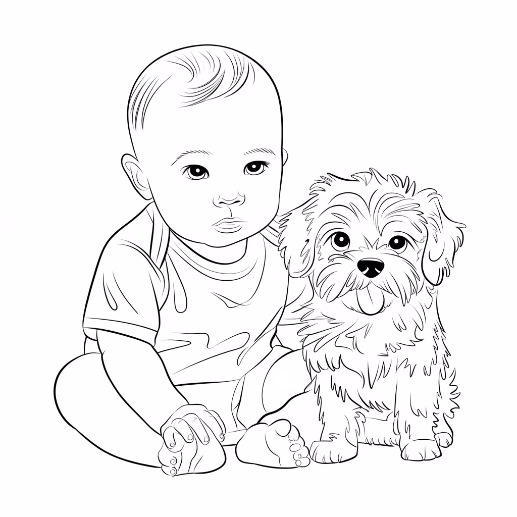 Bebe para colorir — desenho para imprimir