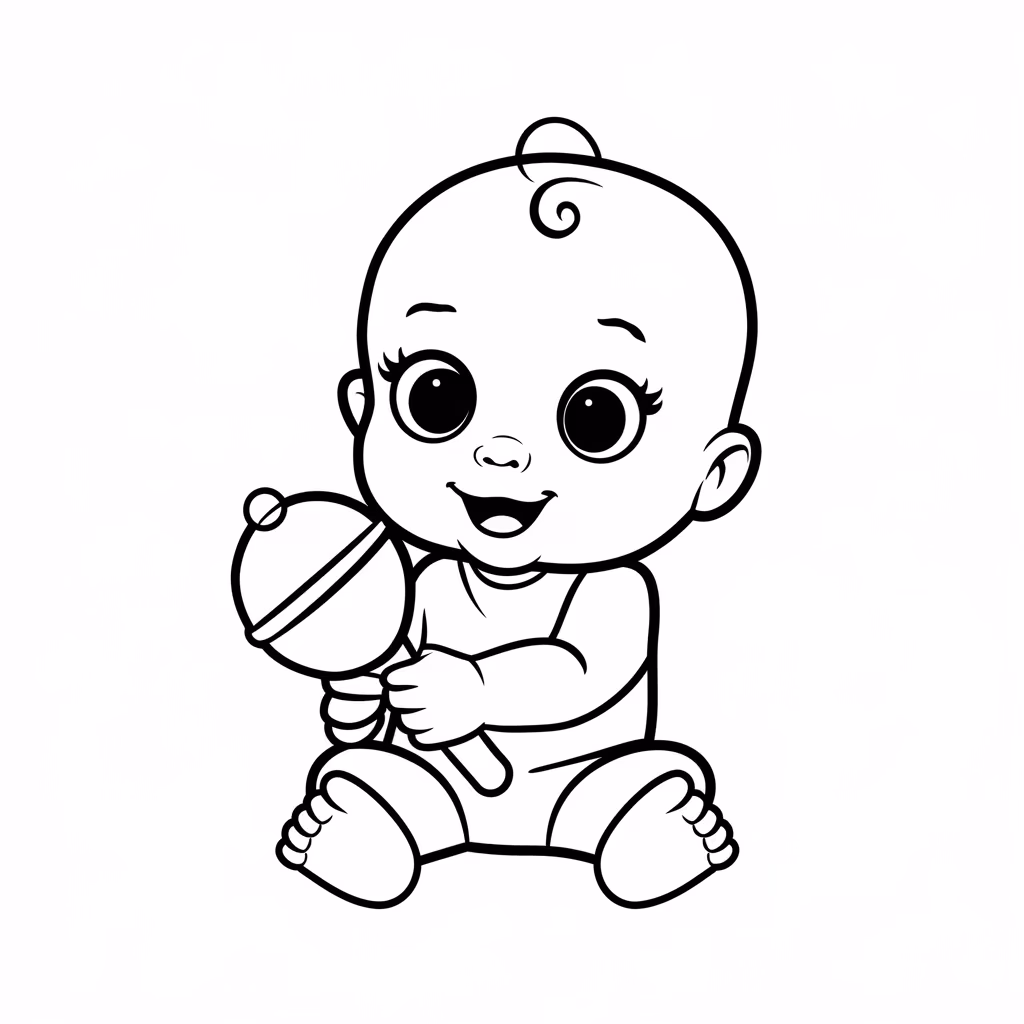 Bebe para colorir — desenho para imprimir