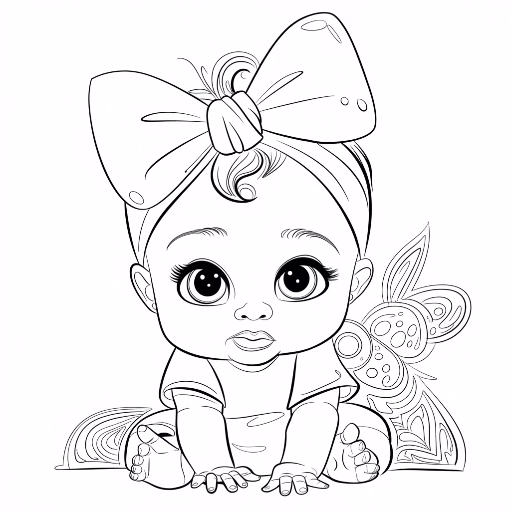 Bebe para colorir — desenho para imprimir