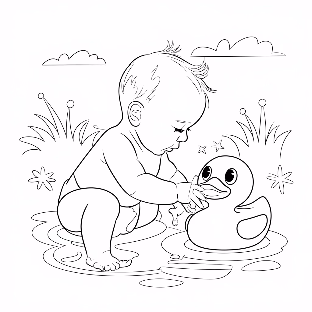 Bebe para colorir — desenho para imprimir