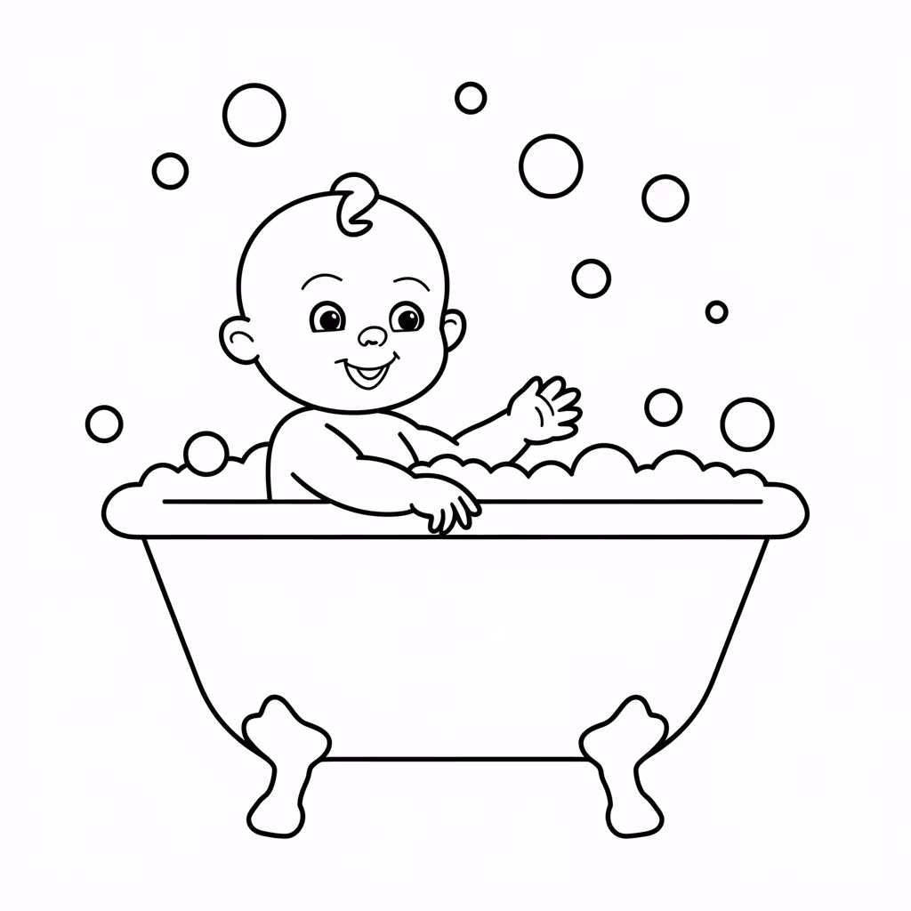 Bebe para colorir — desenho para imprimir