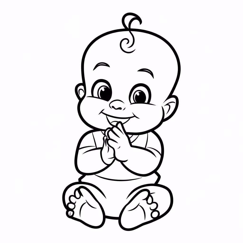 Bebe para colorir — desenho para imprimir