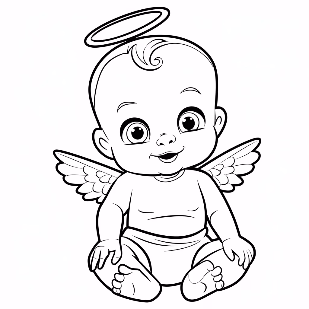 Bebe para colorir — desenho para imprimir