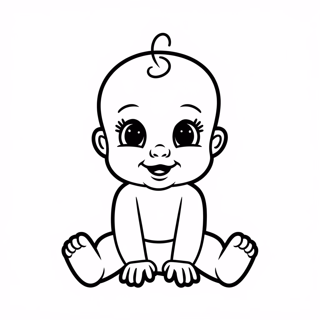 Bebe para colorir — desenho para imprimir