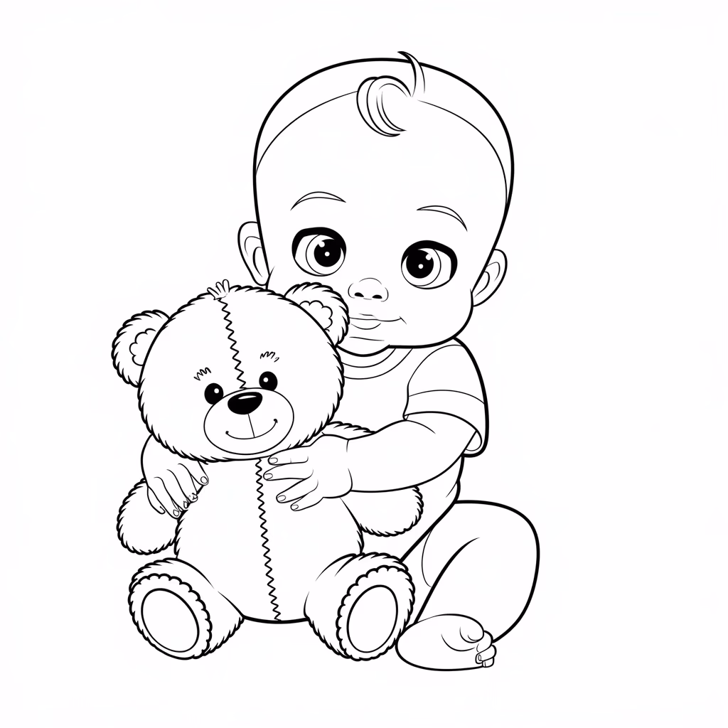 Bebe para colorir — desenho para imprimir