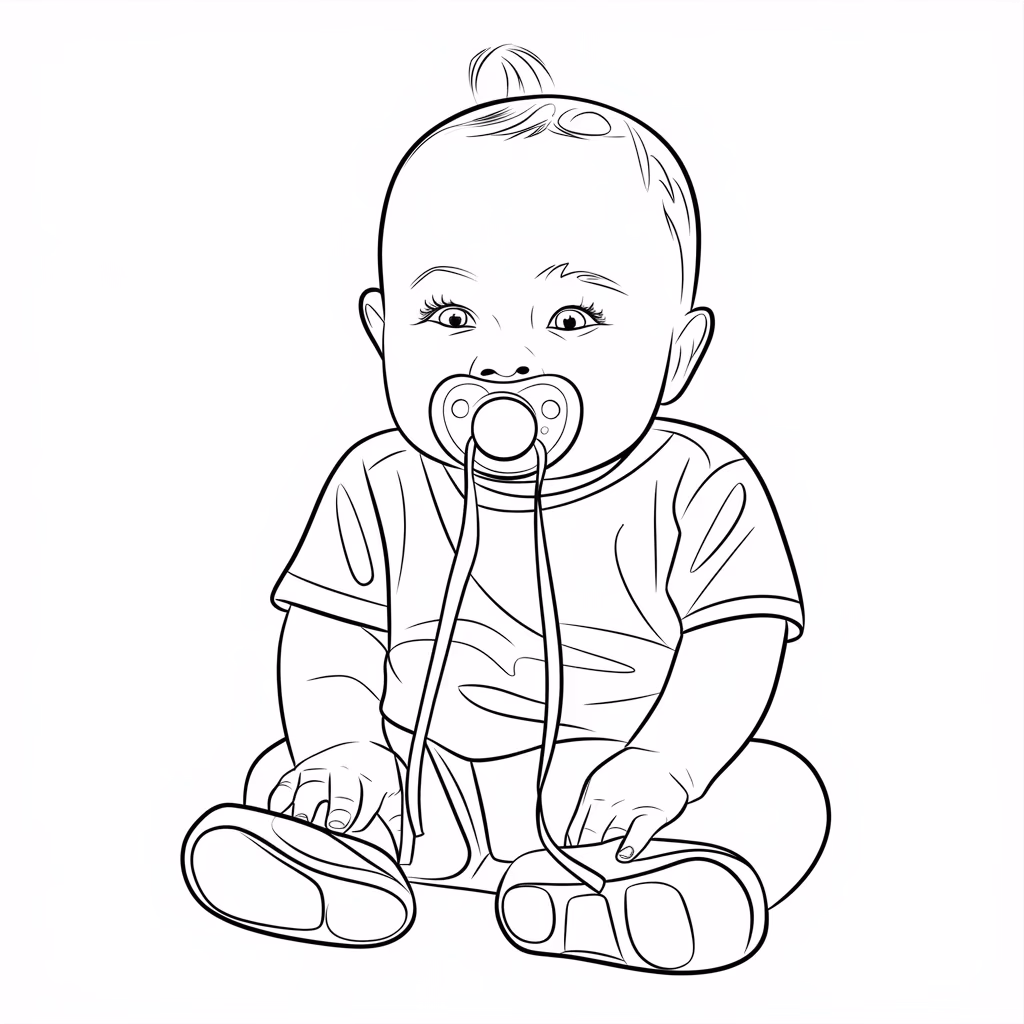 Bebe para colorir — desenho para imprimir