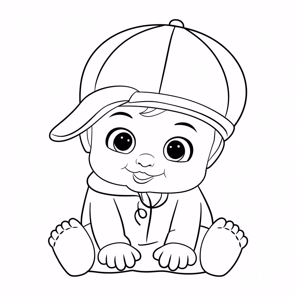 Bebe para colorir — desenho para imprimir