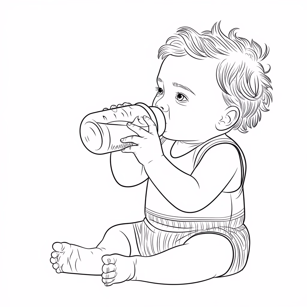 Bebe para colorir — desenho para imprimir