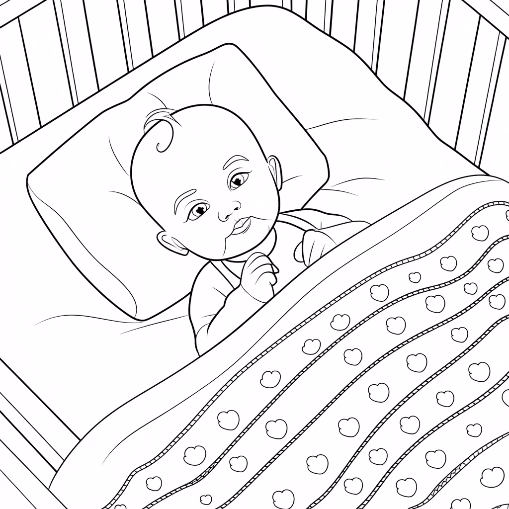 Bebe para colorir — desenho para imprimir