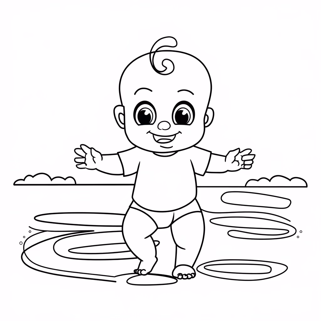 Bebe para colorir — desenho para imprimir