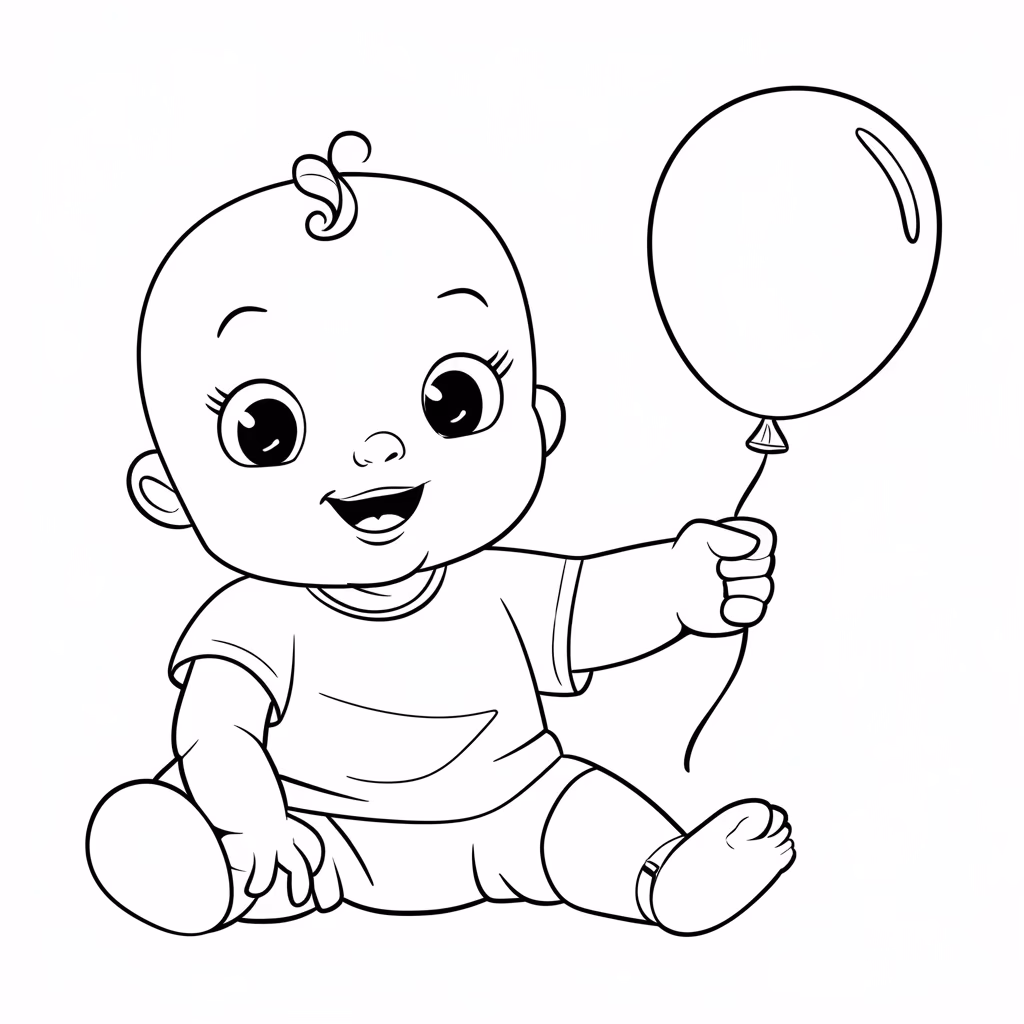 Bebe para colorir — desenho para imprimir