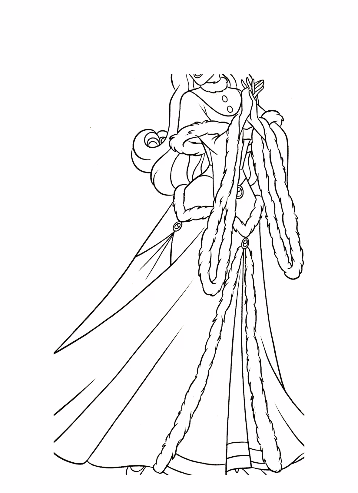 Bela adormecida para colorir — desenho para imprimir