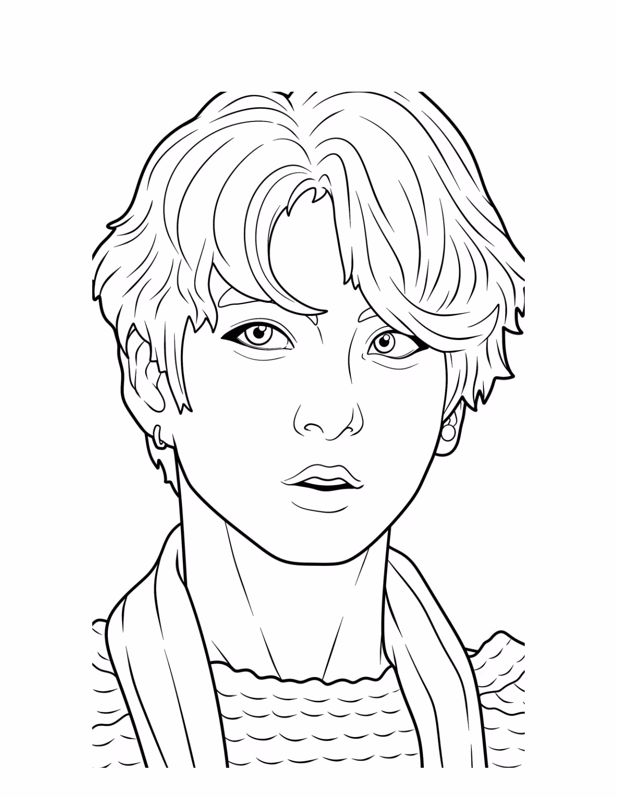 Bts para colorir — desenho para imprimir