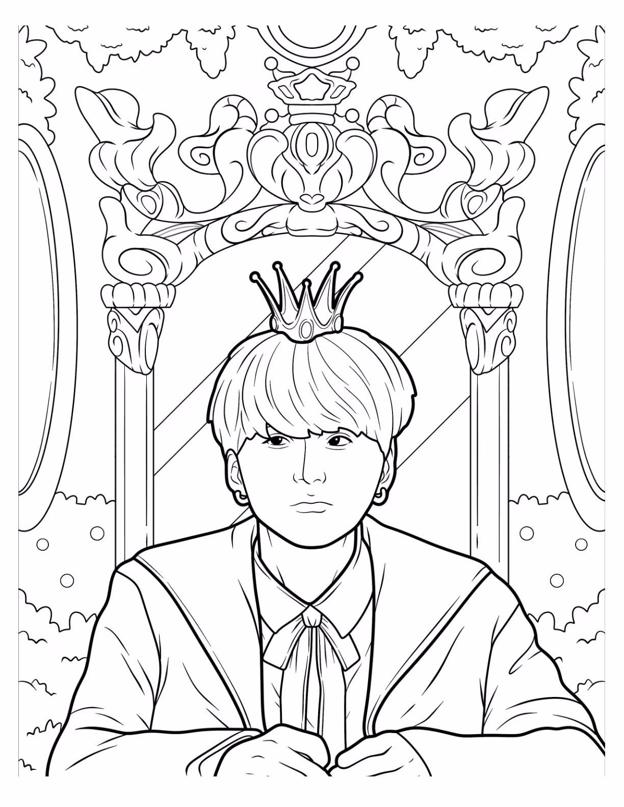 Bts para colorir — desenho para imprimir