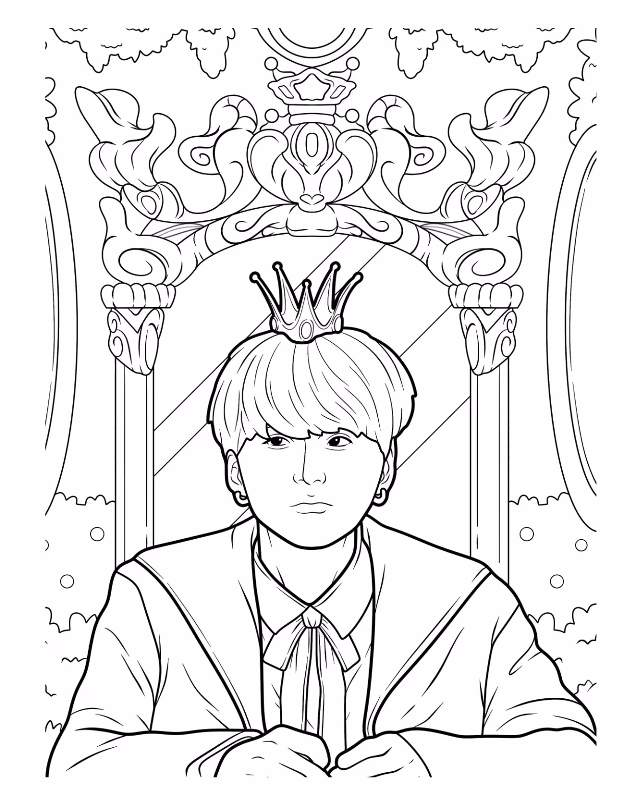 Bts para colorir — desenho para imprimir