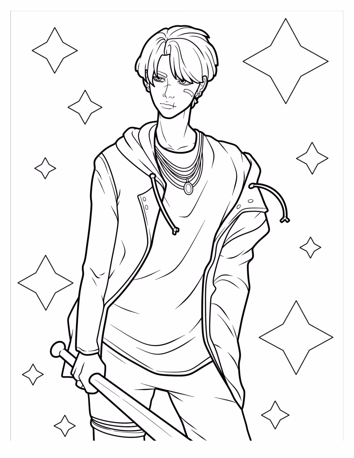 Bts para colorir — desenho para imprimir