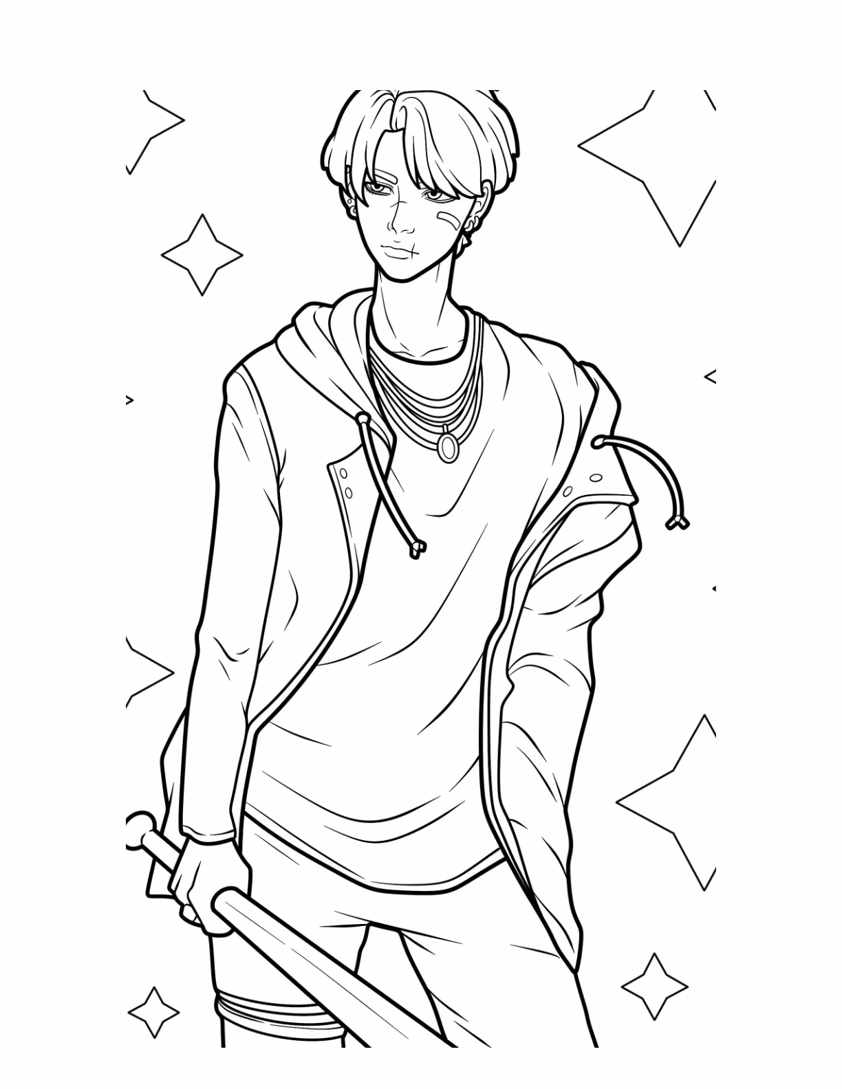 Bts para colorir — desenho para imprimir