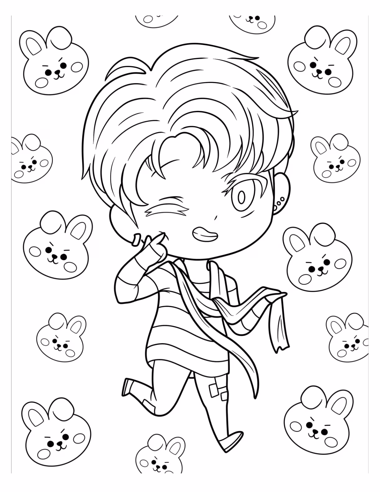Bts para colorir — desenho para imprimir