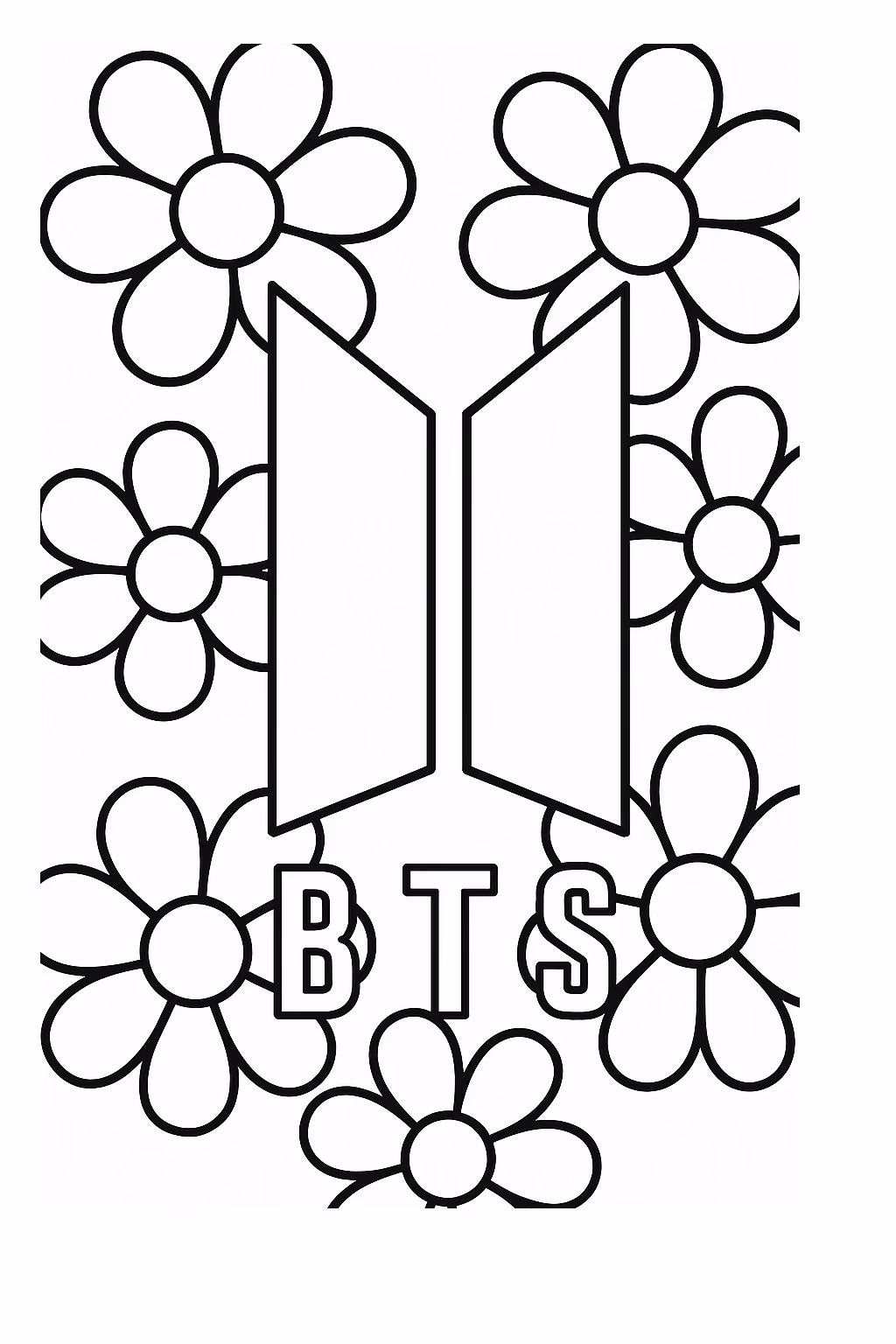 Bts para colorir — desenho para imprimir