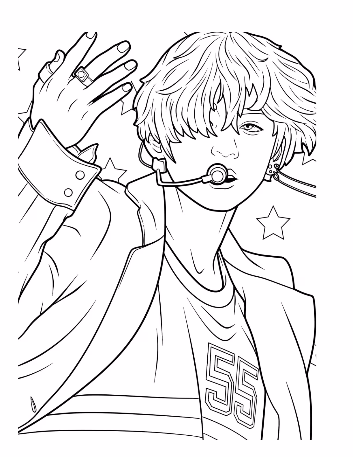 Bts para colorir — desenho para imprimir