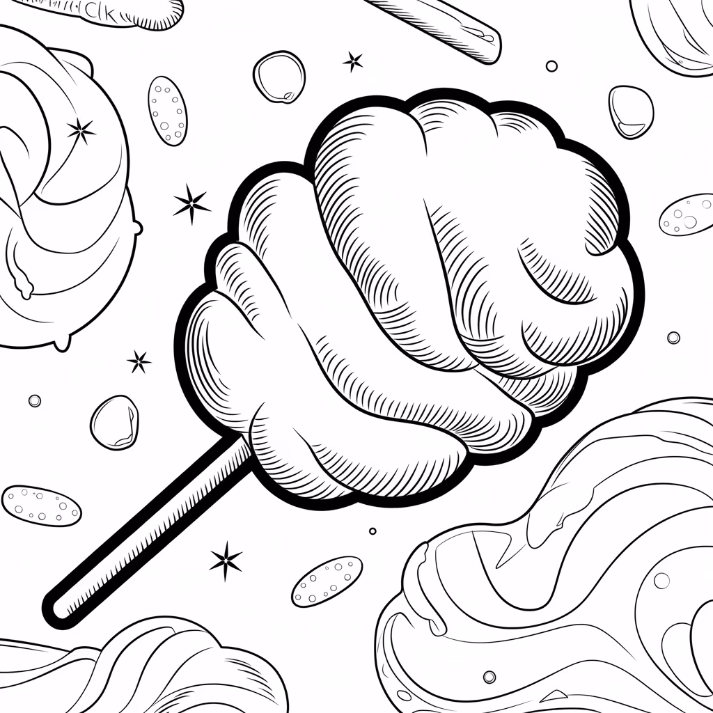 Doce para colorir — desenho para imprimir