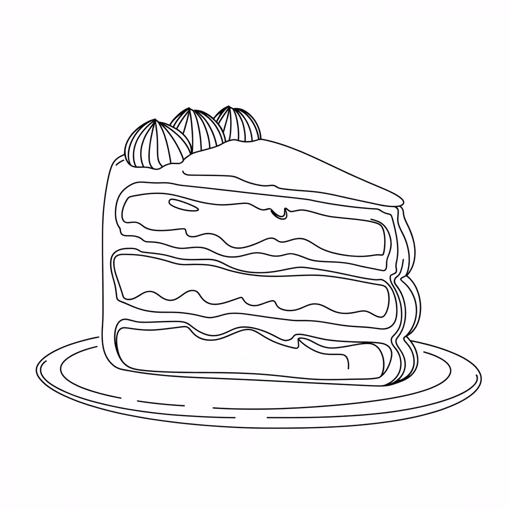 Doce para colorir — desenho para imprimir