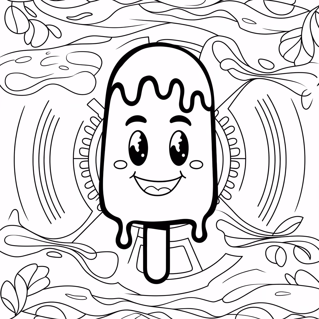 Doce para colorir — desenho para imprimir