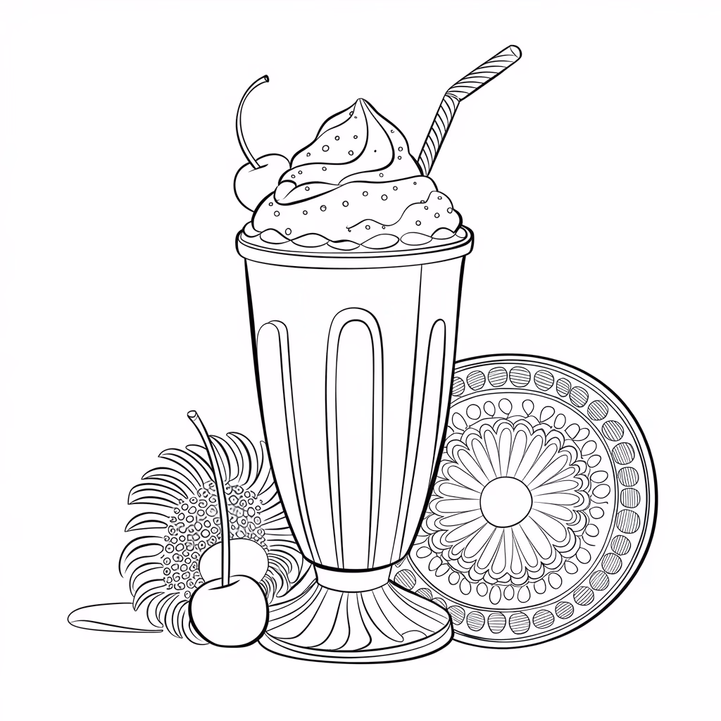 Doce para colorir — desenho para imprimir