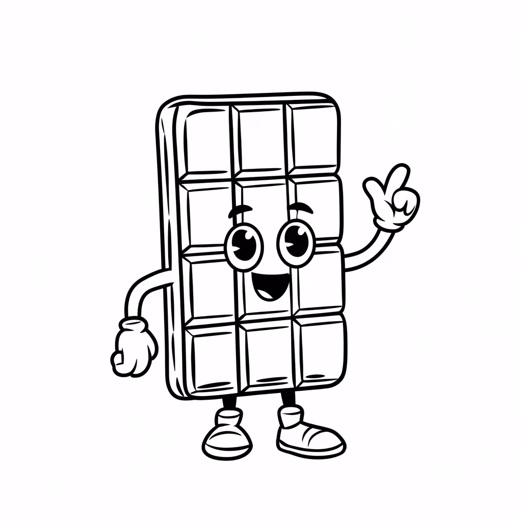 Doce para colorir — desenho para imprimir