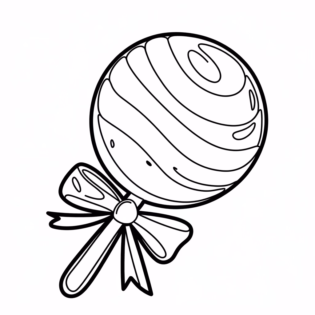 Doce para colorir — desenho para imprimir