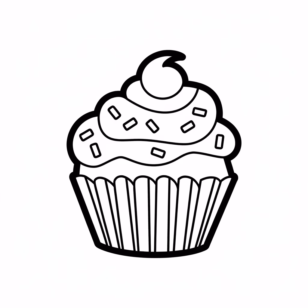 Doce para colorir — desenho para imprimir