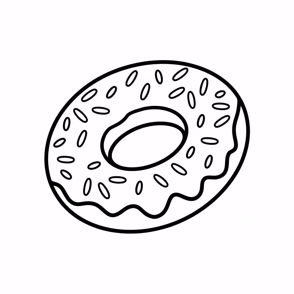 Doce para colorir — desenho para imprimir