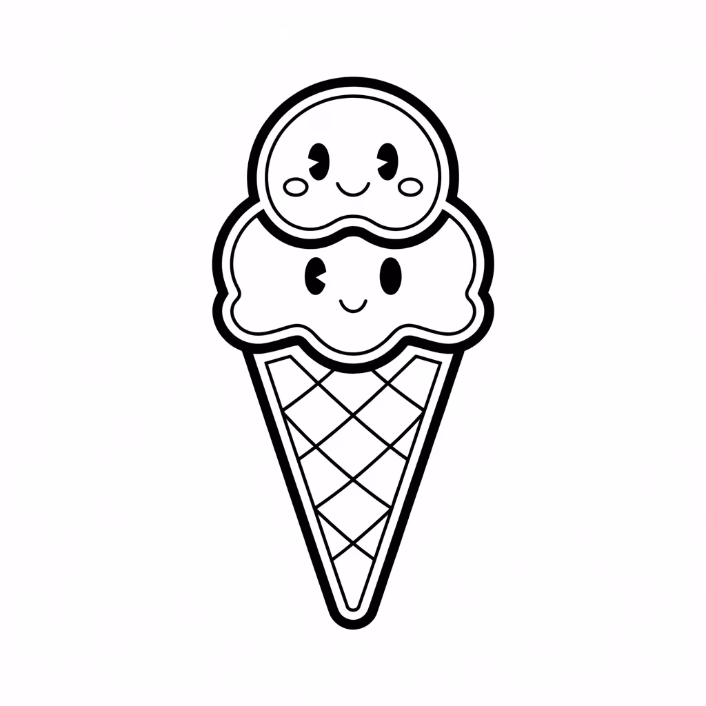 Doce para colorir — desenho para imprimir