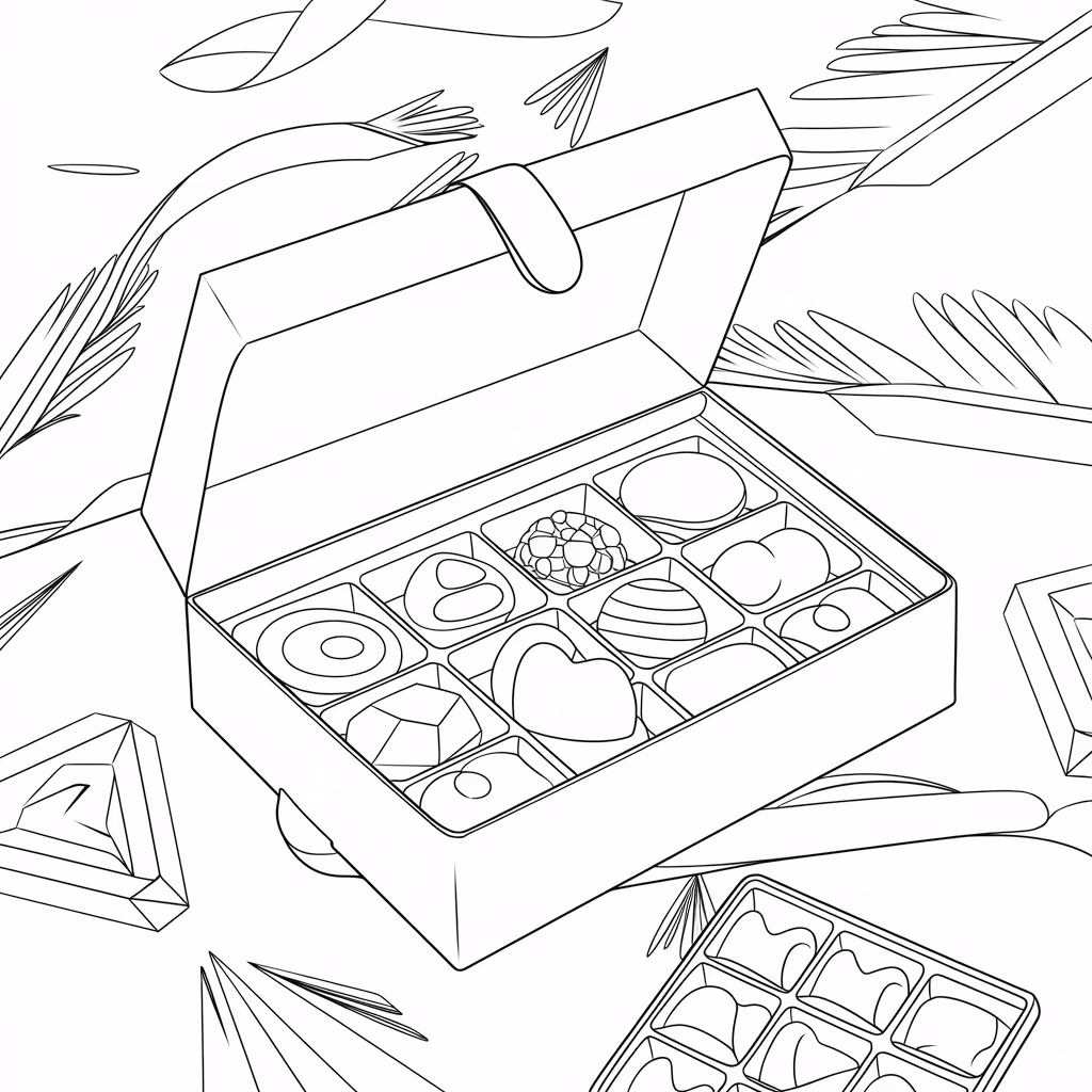 Doce para colorir — desenho para imprimir