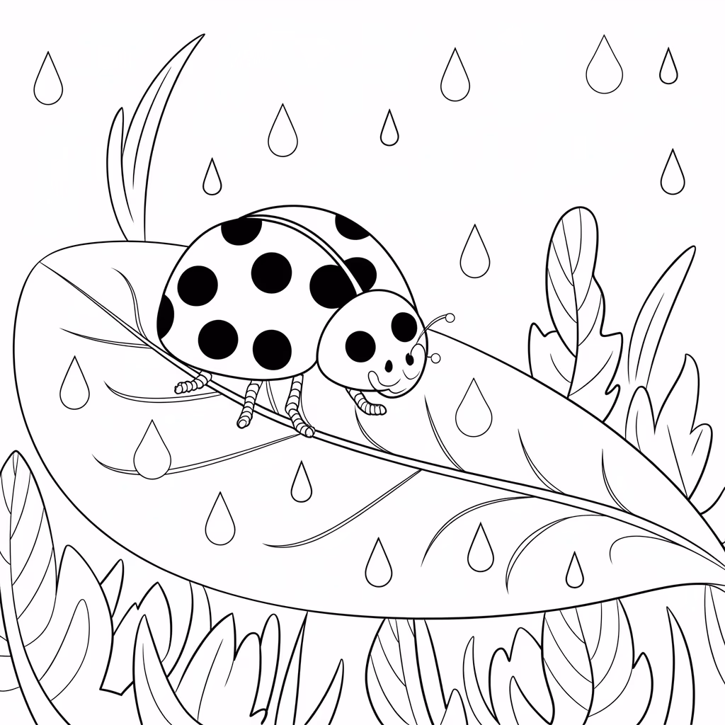 Joaninha para colorir — desenho para imprimir