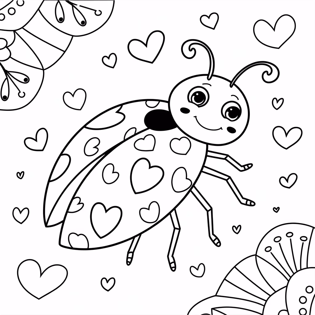 Joaninha para colorir — desenho para imprimir