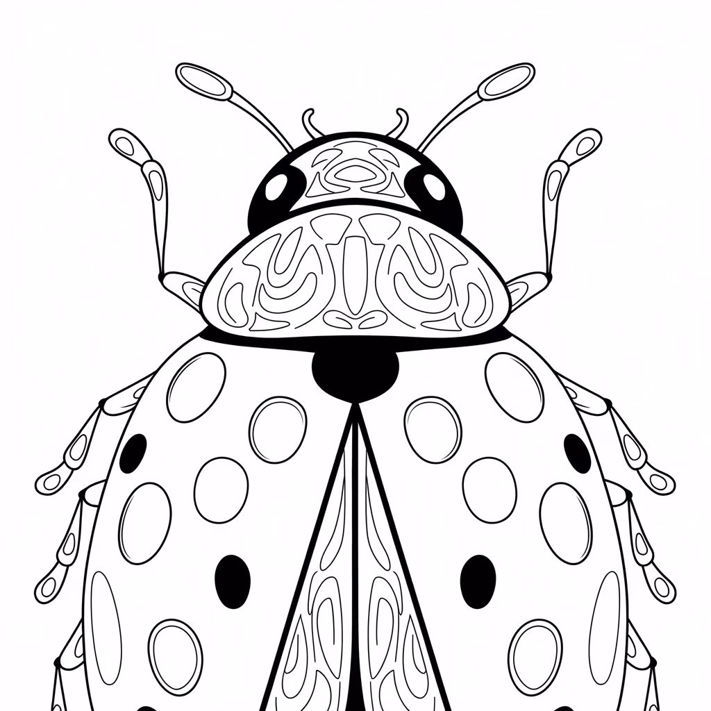 Joaninha para colorir — desenho para imprimir