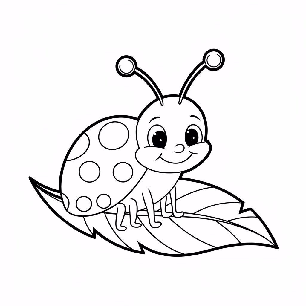 Joaninha para colorir — desenho para imprimir