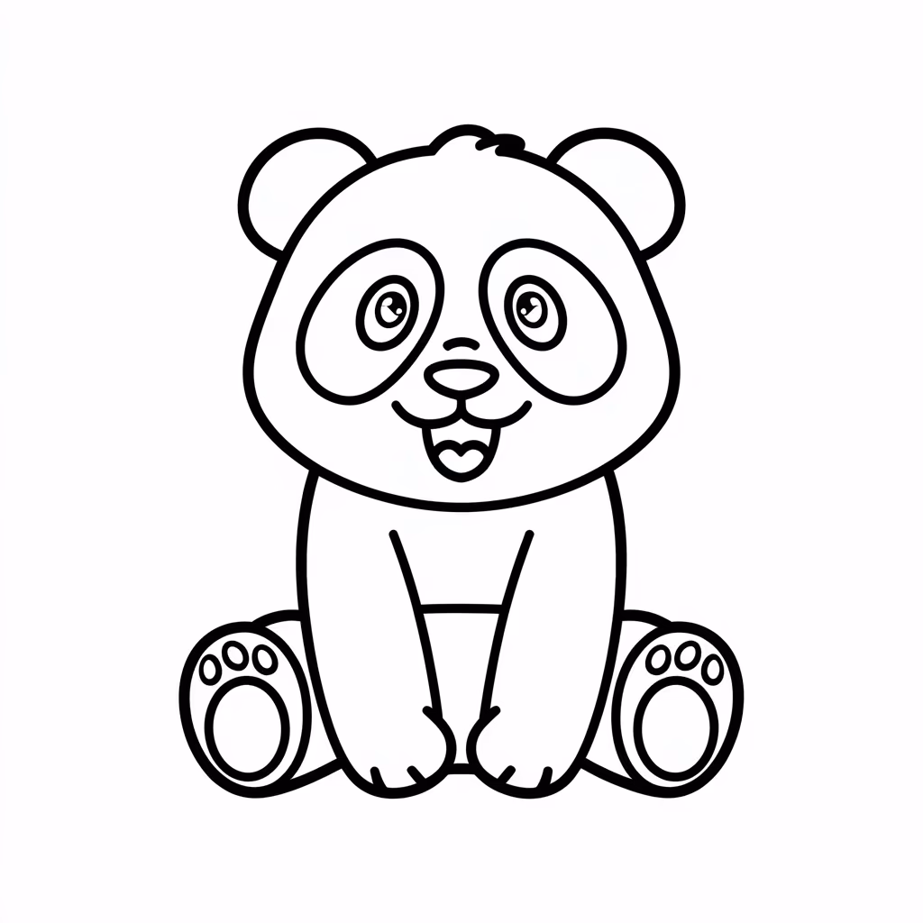 Panda para colorir — desenho para imprimir