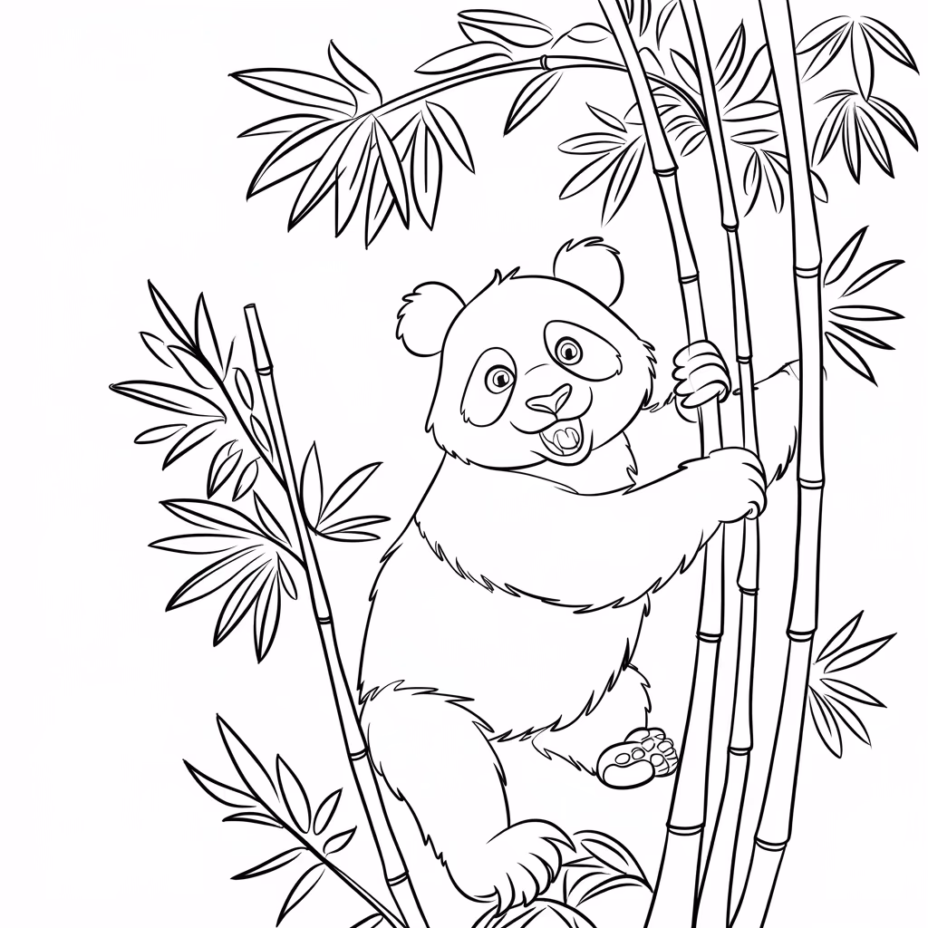 Panda para colorir — desenho para imprimir