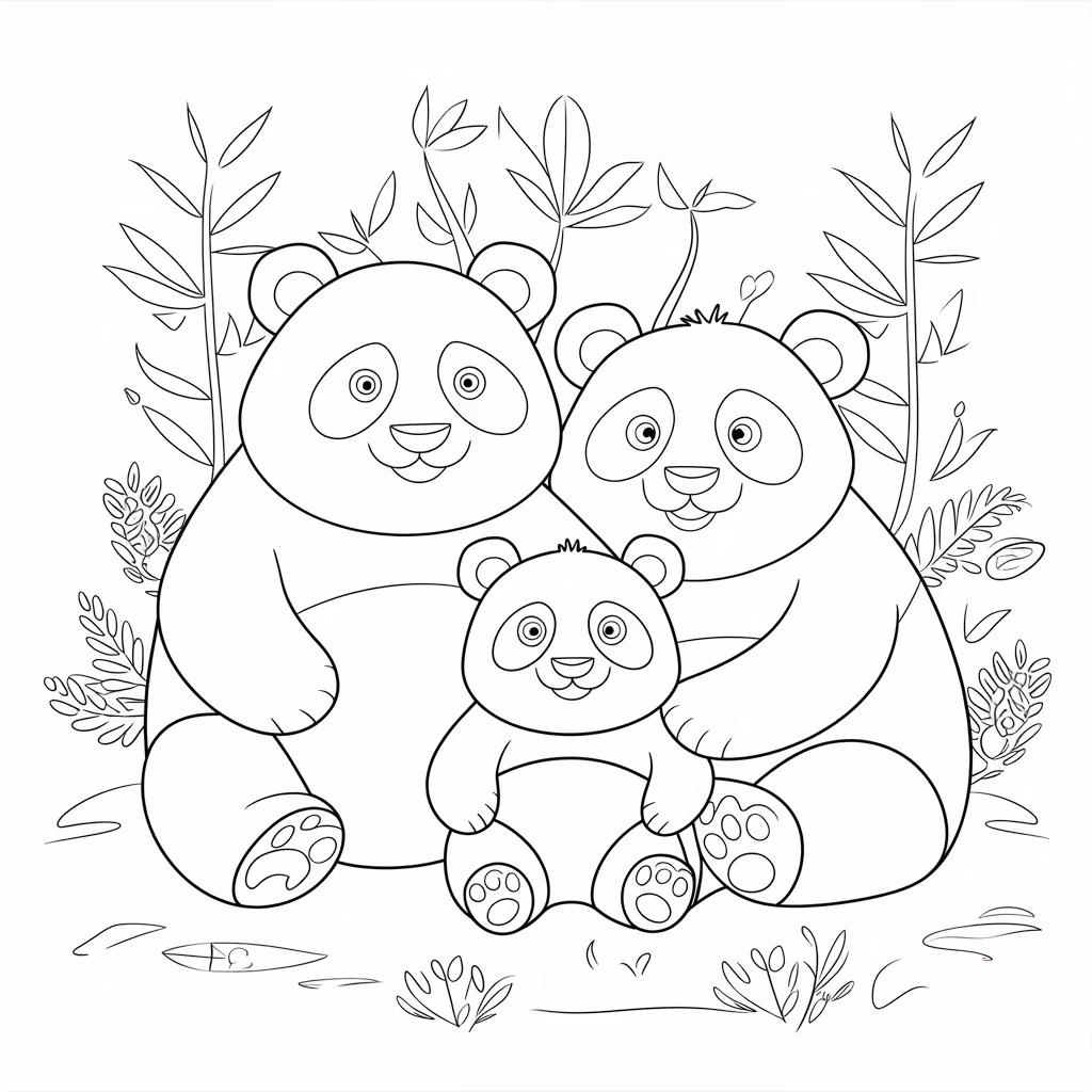 Panda para colorir — desenho para imprimir