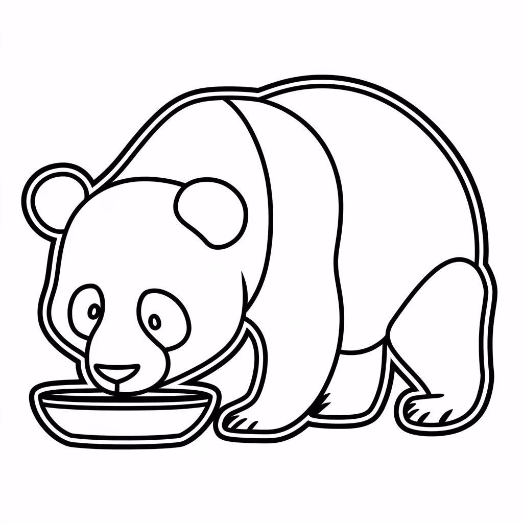 Panda para colorir — desenho para imprimir