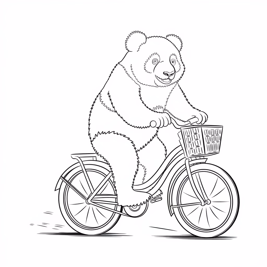 Panda para colorir — desenho para imprimir