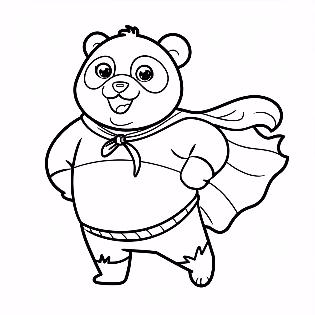 Panda para colorir — desenho para imprimir