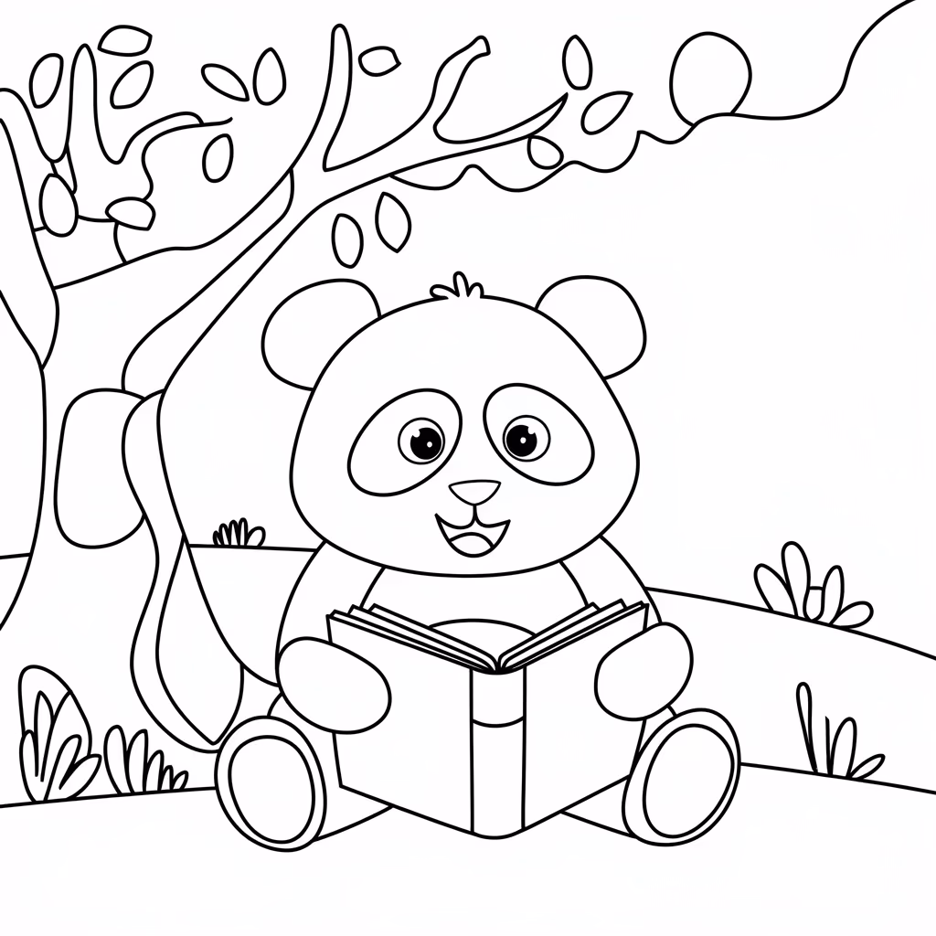 Panda para colorir — desenho para imprimir
