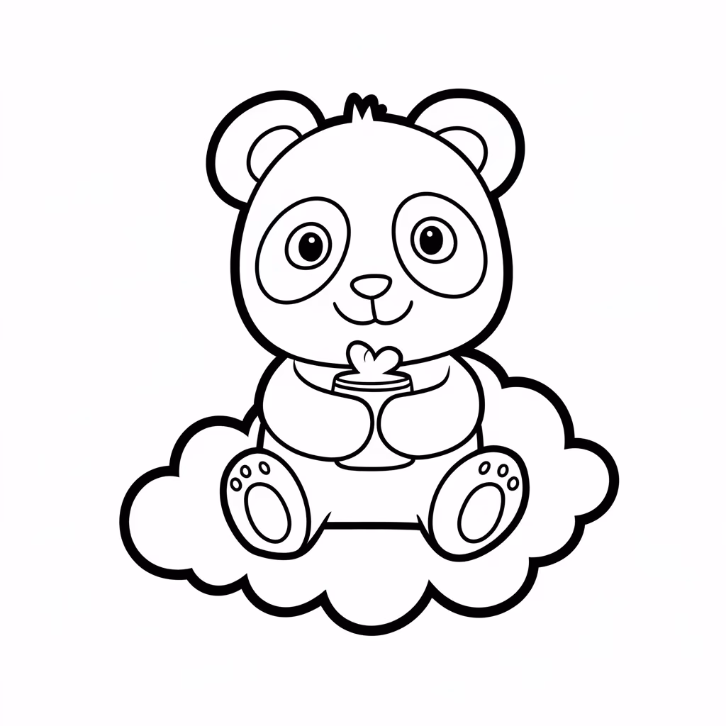 Panda para colorir — desenho para imprimir