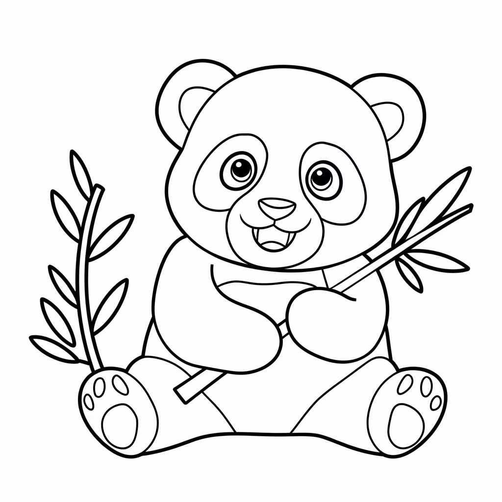 Panda para colorir — desenho para imprimir